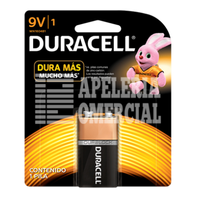 PILAS DURACELL 9V PAQ. C/1